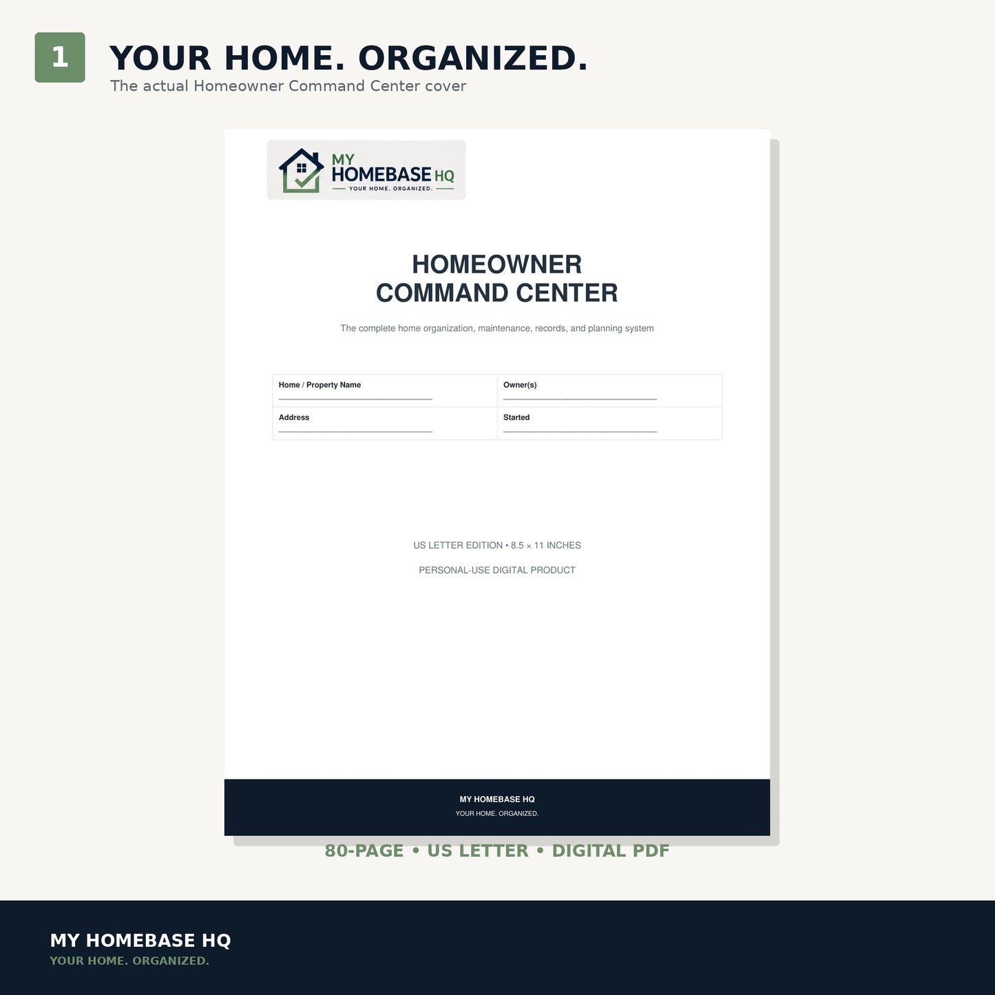Homeowner Command Center | Complete Home Management Binder