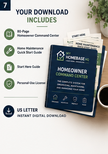 Homeowner Command Center | Complete Home Management Binder